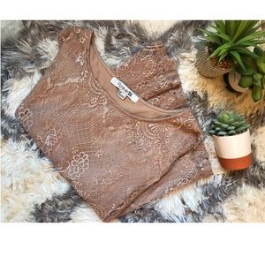 Forever 21 Gold lace Shirt